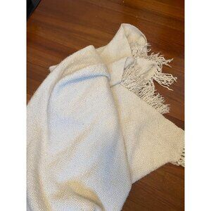 white blanket throw